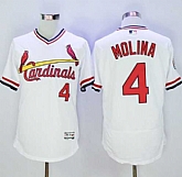 St.Louis Cardinals #4 Yadier Molina White 2016 Flexbase Collection Cooperstown Stitched Baseball Jersey,baseball caps,new era cap wholesale,wholesale hats